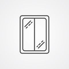 Window frame vector icon sign symbol