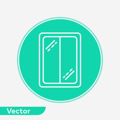 Window frame vector icon sign symbol