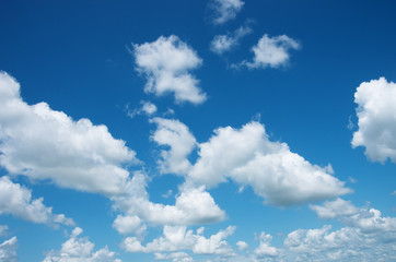 Obraz na płótnie Canvas Blue sky with clouds background