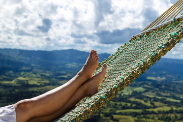Girl on hammock
