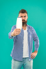 Bearded man. Facial hair and shaving. Choosing shampoo and hair conditioner. Hair and beard care. Male fashion. Mature hipster with beard. brutal caucasian hipster with moustache. Cool and confident