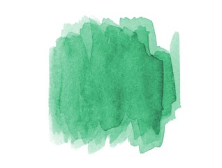 Green abstract background in watercolor