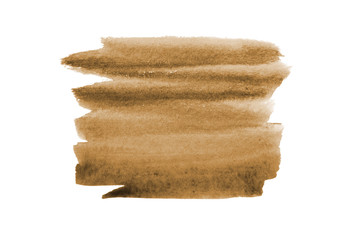 Brown abstract background in watercolor