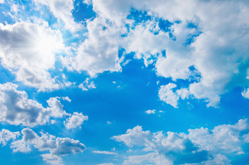 Obraz na płótnie Canvas Blue sky and sun.