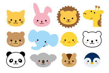 幼稚園の組にありそうな動物達 © まるまる