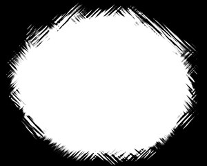Abstract Decorative Black & White Edge. Type Text Inside, Use as Overlay or for Layer Mask  © bojanzivkovic