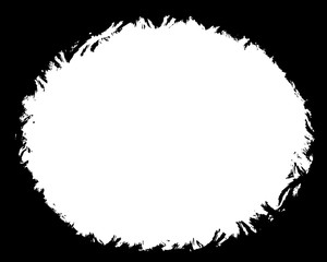 Abstract Decorative Black and White Photo Frame. Type Text Inside, Use as Overlay or for Layer Mask