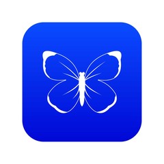 Butterfly icon digital blue for any design isolated on white vector illustration