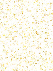 Fototapeta na wymiar Flying gold star sparkle vector with white background.