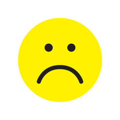 Fototapeta premium Sad face icon. Unhappy face symbol.