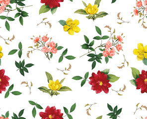 flower design seamless pattern for fabric textile geometric  background