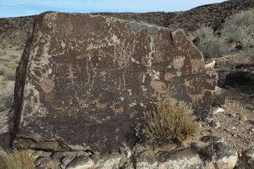 Petroglyphs at Boca Negra at Petroglyph National Monument in Albuquerque, New Mexico