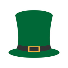Leprechaun cylinder hat. Saint Patrick Day symbol. Vector illustration.