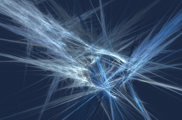 White blue abstract texture. Fantasy fractal texture. Digital art. 3D rendering. Computer generated image.