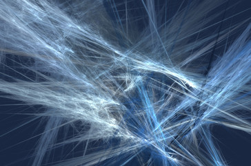 White blue abstract texture. Fantasy fractal texture. Digital art. 3D rendering. Computer generated image.