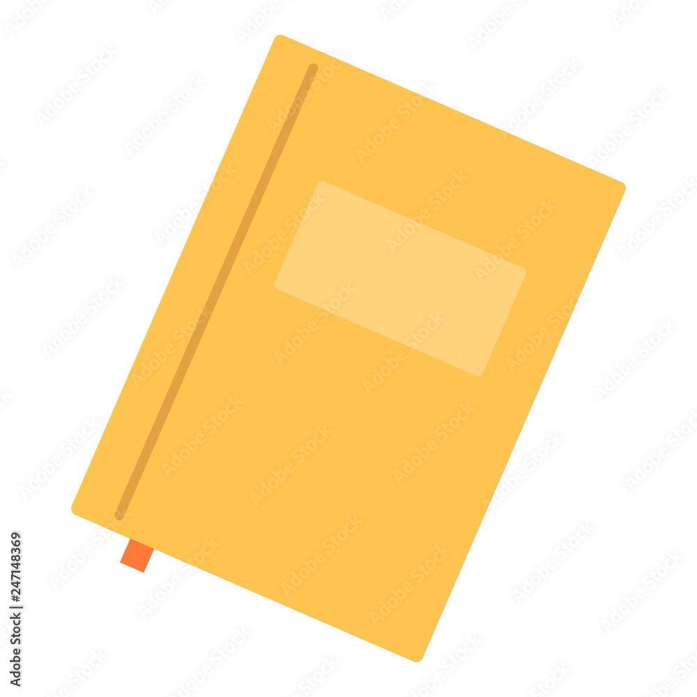 Poster paper notebook icon. flat illustration of paper notebook vector icon for web design