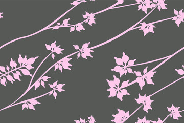 Eucalyptus Vector. Colorful Seamless Pattern with Vector Leaves, Branches and Floral Elements. Elegant Background for Wedding Design, Fabric, Textile, Dress. Eucalyptus Vector in Pastel Color Design.