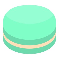Mint macaroon icon. Isometric of mint macaroon vector icon for web design isolated on white background