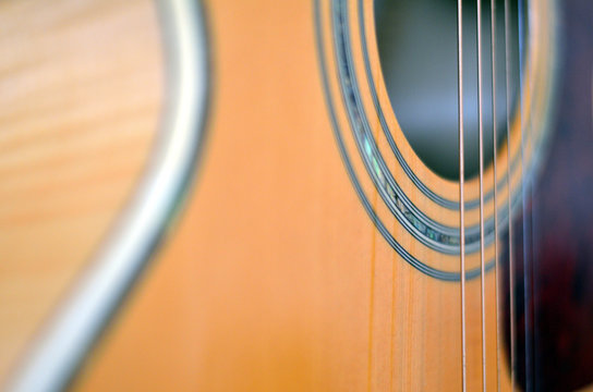 Schallloch einer Gitarre