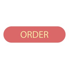 Order button icon. Flat illustration of order button vector icon for web design