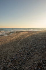 Sunset on the beach of the renega of Oropesa