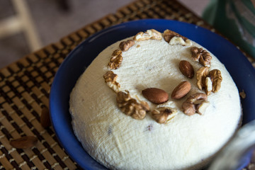 Easter Ortodox curd cake. Traditional Easter cottage cheese dessert
