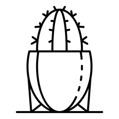 Cactus icon. Outline cactus vector icon for web design isolated on white background