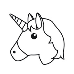 Fototapeta na wymiar Unicorn line icon