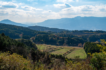 Obraz premium 山頂から見た田