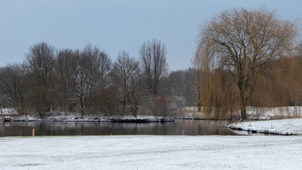 frozen river in winter