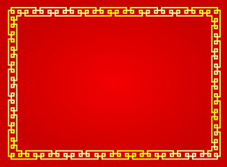 chinese border frame for greeting card, memory, new year, vector illustration