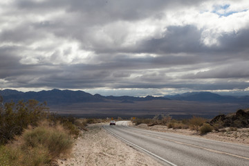 Desert Highway with Car - 247155929