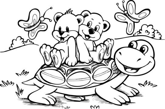 Fototapeta Żółw taxi