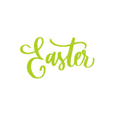 Fototapeta premium Hand sketched Easter typography lettering poster. Modern calligr