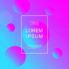 Colorful neon geometric background. Fluid gradient shapes composition. 
