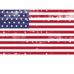 Vintage USA  flag vector illustration.