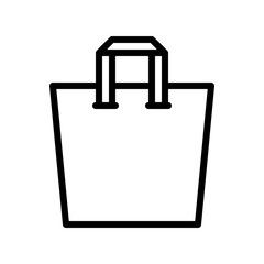 Paper bag vector illustration, line style icon
