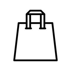 Paper bag vector illustration, line style icon