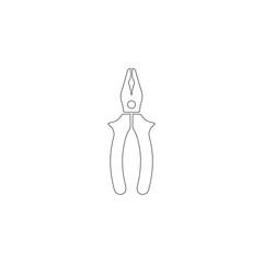 pliers. flat vector icon
