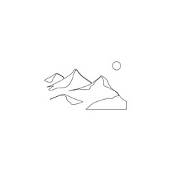 mountain. flat vector icon
