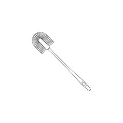 Toilet brush. flat vector icon