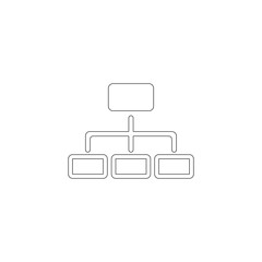 Tree Structure. flat vector icon