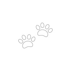 Paw Print. flat vector icon