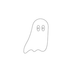 Halloween ghost. flat vector icon