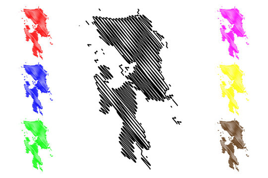 Eastern Visayas Region (Regions and provinces of the Philippines, Republic of the Philippines) map vector illustration, scribble sketch Region VIII map