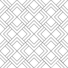 Vector seamless texture. Modern geometric background. Mesh with intersecting squares.