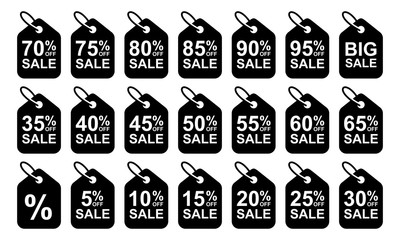 OFF Sale Discount Banner. Sale discount icons. Special offer price signs. Discount Tag Isolated Vector Illustration.