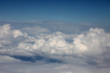 Fototapeta na wymiar Photo of clouds from plane