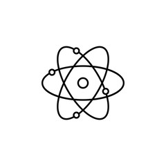 atom, chemistry icon. Element of education illustration. Signs and symbols can be used for web, logo, mobile app, UI, UX