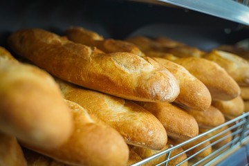 breads in a shelf